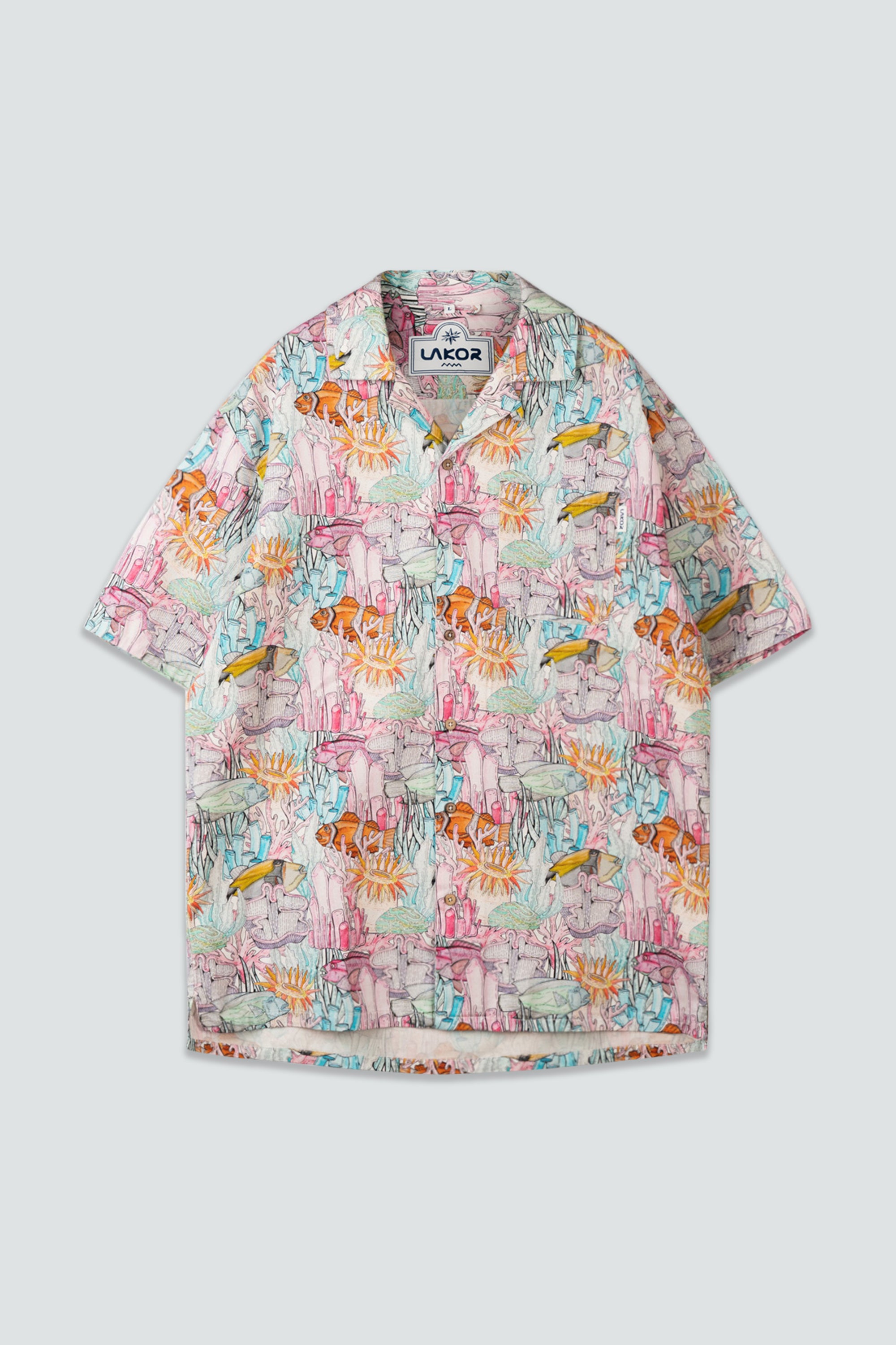 LAKOR Underwater Garden Short Sleeve Shirt Short Sleeve Shirt Multicolor