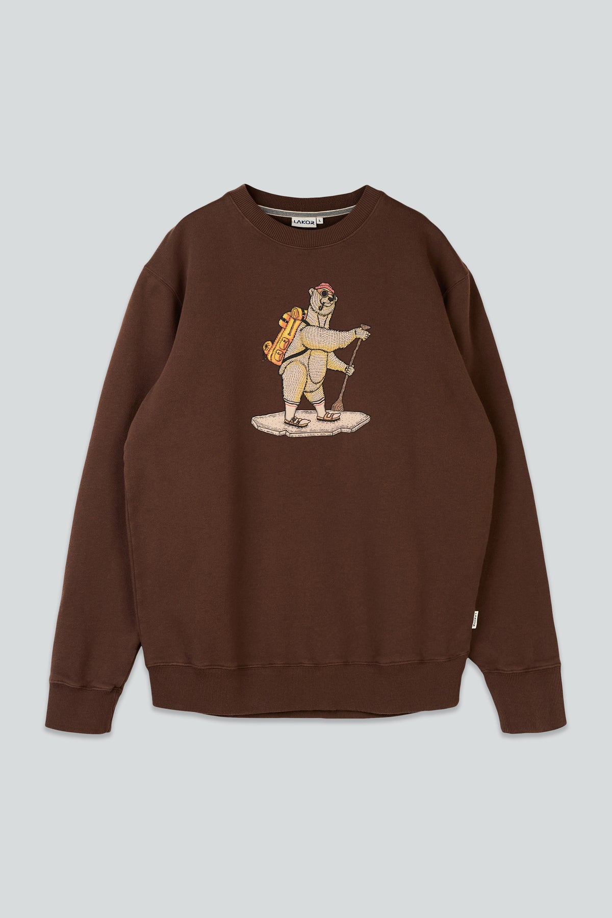 LAKOR WASSUP Crewneck Sweatshirt Chicory Coffee