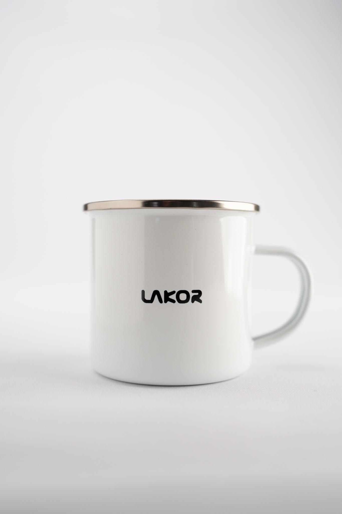 Woodpecker Enamel Mug - White
